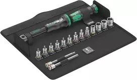 Wera dviračių sukimo momento rinkinys 16vnt, 1/4" 2,5-25Nm, lizdai 10-15mm, lizdai TX10-T30, HEX 3-8mm