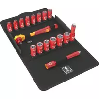 Terkšlės, galvų ir priedų rinkinys 1000V Wera VDE Zyklop, 3/8" tvirtinimas