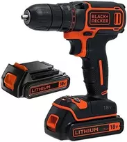 Black & Decker Juodas+DECKER WIERTARKO-suktuvas 18V 2x1.5Ah BDCDC18B