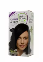 Hair Wonder Hairwonder Colour & Care ilgalaikiai plaukų dažai be amoniako spalva juoda 1
