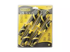 Modeco atsuktuvų rinkinys 3 plokščias, 2 Philips ir 1 Pozidriv 5 vnt. - MN-11-027