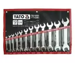 YATO KLUCZE plokščias SATYNOWANE 12 vnt. 6-32mm. DĖKLAS 0381
