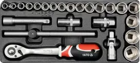 YATO STALČIO Įdėklas 1/2 "RAKTŲ RINKINYS 24 vnt. 5537