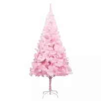 Dirbtinė Kalėdų eglutė su stovu, rožinės spalvos, 180cm, PVC