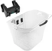 Azimut Acs Krepšelis priekiui Azimut su plastikiniu Žalias laikikliu 34x25x26cm baltas