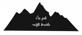Kreida rašoma lipni sienų lenta - lipdukas Kalnai