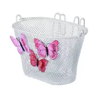 Basil BASIL JASMIN BASKET JUNIOR vairo krepšelis 12 "-20" tvirtinimas kabliu, plieniniai drugeliai balti (NAUJIENA)