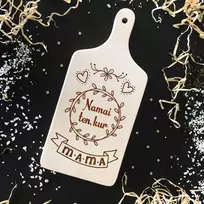 Graviruota medinė pjaustymo lentelė "Namai ten, kur MAMA"