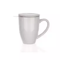 Banquet Puodelis su sieteliu ir dangteliu ,baltas "Bonnet"