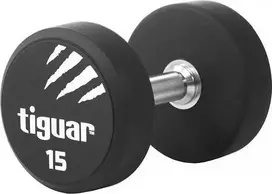 Profesionalus PU svarmuo / hantelis TIGUAR 1–70 kg (Svoris: 15 kg)
