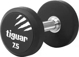 Profesionalus PU svarmuo / hantelis TIGUAR 1–70 kg (Svoris: 7.5kg)