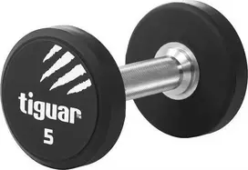 Profesionalus PU svarmuo / hantelis TIGUAR 1–70 kg (Svoris: 5kg)