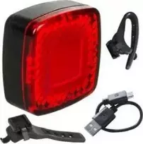 Lampka „Maclean“ LED galinis dviračio žibintas, prieblandos jutiklis, USB automatinis išsijungimas COB, maks. 125 lm, 450 mAh baterija, MCE355