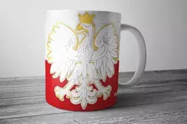 Soliton puodelis Lenkijos krikštas su ereliu