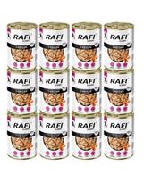 Rafi Classic kalakutiena ir morkos padaže 12x1240 g drėgnas pašaras visų veislių šunims.