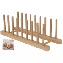 Bamboo Lėkštės lentyna, organizatorius, 100% bambukas