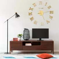 Sieninis laikrodis, auksinis, 100cm, modernus, 3D, XXL