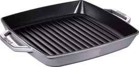 Staub grilio keptuvė indukcinė kvadratinė 28 cm grafito pilka