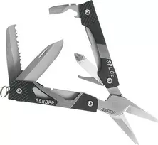 Gerber Splice Pocket Tool multi tool replės Keychain Juodas