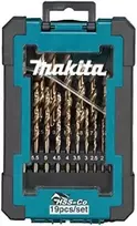 Grąžtas Makita Grąžtų komplektas 19 vnt. (1-10mm) HSS-Co 5% D-67561