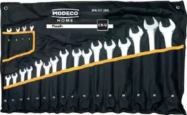 Modeco 20 dalių kombinuotų veržliarakčių rinkinys. 6-32 mm CR-V FLASH MN-51-280