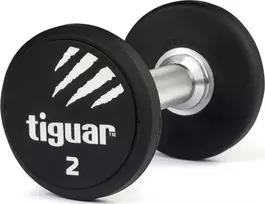 Profesionalus PU svarmuo / hantelis TIGUAR 1–70 kg (Svoris: 2kg)