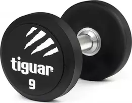 Profesionalus PU svarmuo / hantelis TIGUAR 1–70 kg (Svoris: 9kg)