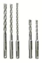 Grąžtas Mega Wiertła Betono grąžtai SDS+, 5 vnt. rinkinys, 5, 6 * 110 mm; 8, 10, 12 * 160 mm