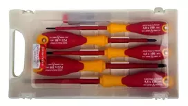 Wkrętaki Elektrinių atsuktuvų rinkinys, 2 dalys, kk23-pz, 5 dalys + įtampos indikatorius, 1000 V, CE