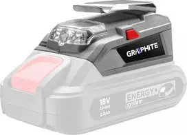 Graphite USB adapteris – „Energy+“ LED žibintuvėlis, be baterijos