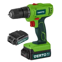 Verto 50G291 20 V gręžtuvas, 2 x 1,5 Ah baterija
