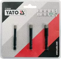 Grąžtas Yato Toya Sa Poland Deimantinės karūnėlės | 6,3 mm (1/4") | 6 / 8 / 10 mm | 3 vnt. (YT-60409)