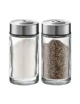 Zestaw Rinkinys Druskos ir pipirų purtyklių rinkinys, stiklinis, metalinis, „Kinghoff“