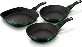 3 TITANO VENTILIATORIŲ RINKINYS BERLINGER HAUS METALLIC EMERALD BH-6167