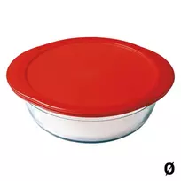 OCUISINE apvalus orkaitei atsparus indas su plastikiniu dangteliu, 26 cm