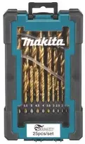 Grąžtas Makita D-72235-6 HSS-TiN metalo grąžtų rinkinys iš 25 vnt., su kartonine vitrinine dėže (6 vnt)