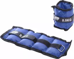 Rankų ir kojų svoriai EB Fit, 1kg (2x0.5kg), mėlyni