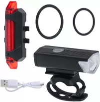 Roger LED dviračių žibintų galinis-priekinis komplektas USB