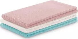 AmeliaHome RINKINYS/AH/LETTY/VAFLIAI/TURQ&PINKS/3PACK/50X70