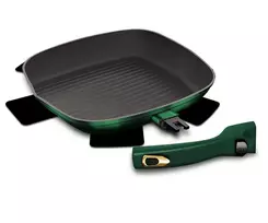 GRANITINĖ GRILĖLĖ SU NUimama rankena 28cm BERLINGER HAUS EMERALD BH-6089