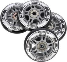 Nils Extreme PU 80x24 82A BLACK N (4 pcs) + ABEC-9 (8 pcs) NILS EXTREME