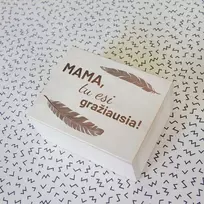 Medinė dėžutė "Mama, tu esi gražiausia"