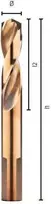 kobalto metalo grąžtas 8,5 mm HSS-Co PZ, trumpas su šlifuota 3 briaunų ALPEN rankena [0090600850100]