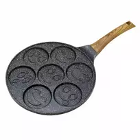 King Hoff Keptuvė blynams, blynams, aliuminio, juodo marmuro skersmuo 26,5cm kinghoff
