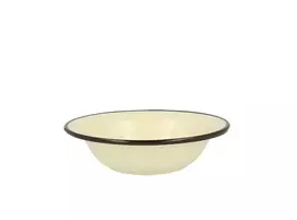 CREAM Emaliuotas dubuo 0,95 l, skersmuo 20 cm, aukštis 5,3 cm, kreminės spalvos