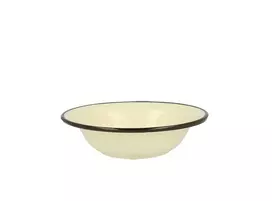 CREAM Emaliuotas dubuo 0,55 l, skersmuo 18 cm, aukštis 4,9 cm, kreminės spalvos