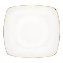Lumarko Porcelianinė pietų lėkštė MariaPaula Moderna Gold, baltos sp., 25 x 25 cm