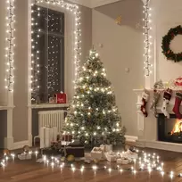 Smulkių LED lempučių girlianda, 45m, PVC, 2000 šaltų baltų LED