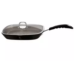 PATELNIA GRILLOWA TYTANOWA 28cm BERLINGER HAUS Juodas PROFESSIONAL LINE BH-6130
