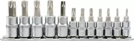 Yato Toya Sa Poland Įpresuotų antgalių rinkinys 1/4"+3/8", 12 vnt T-Star su skylėmis T8-T55 (YT-04332)